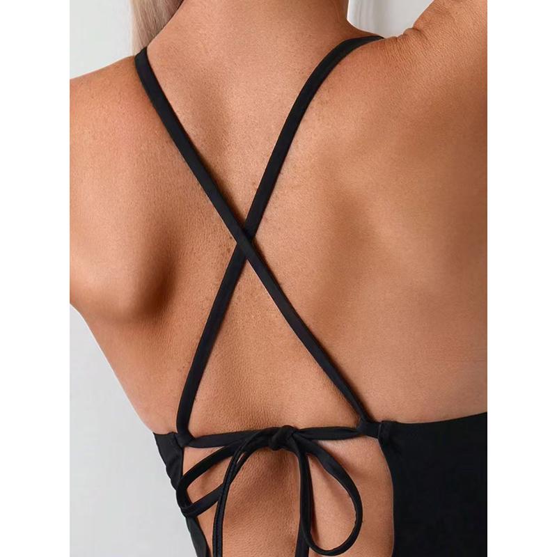 Modischer Badeanzug mit Ausschnitt für Damen 1-teiliger Badeanzug Damen Push-Up Badeanzug Cutout Bademode Strandbekleidung