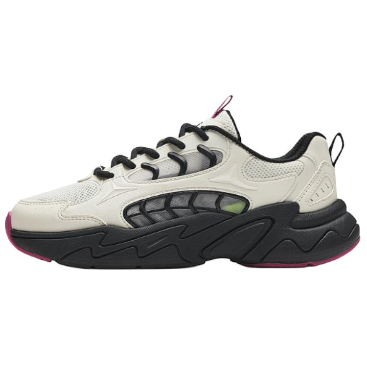 Anta Pulse Fabric Synthetic Leather Fashion Comfortable Trendy Low-Top Casual Shoes Women sneaker Yellow Black Gray 122628851-2 36