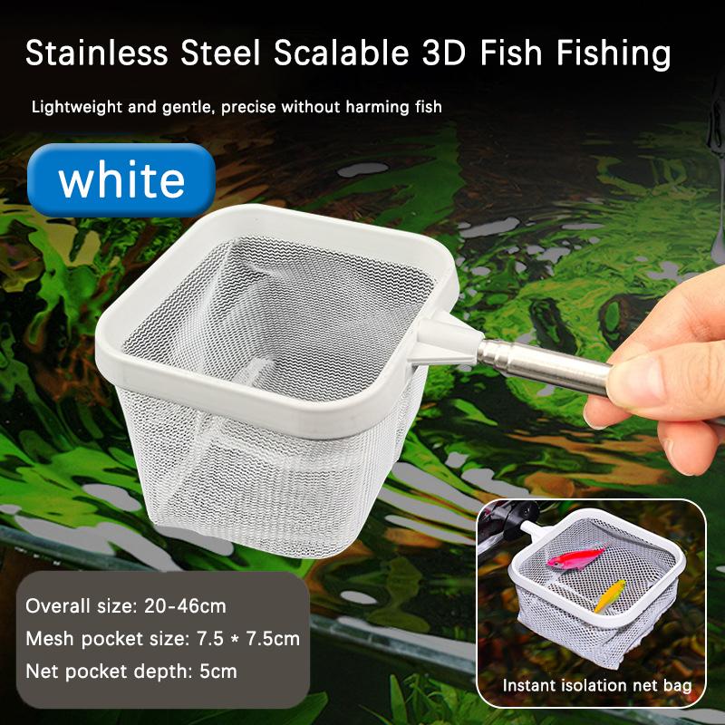 Stainless Steel Telescopic Hand Fishing Net Aquarium Fish Tank Accessories For Catching Fish Shrimp Tank Clean Accessories