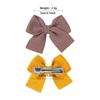 Popular Handmade Fabric Bow Hair Clips for Girls - Macaron Duckbill Style