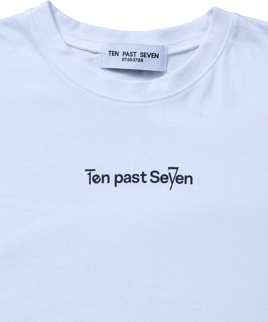 TEN PAST SEVEN Basic Logo Short Sleeve T-Shirt - White