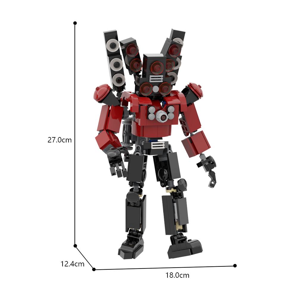 Moc Titan Speakerman Mluvící Titan Model v měřítku z vtipných anime videí:Pro Skibidi Toilet , Stavebnice 172 dílků Hračky Sady