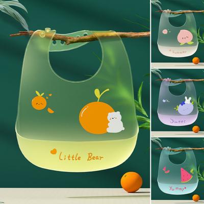 Vodotěsná velkokapacitní prohloubená nastavitelná přezka 3D Jelly Slim Bib ubrousek na dětskou výživu