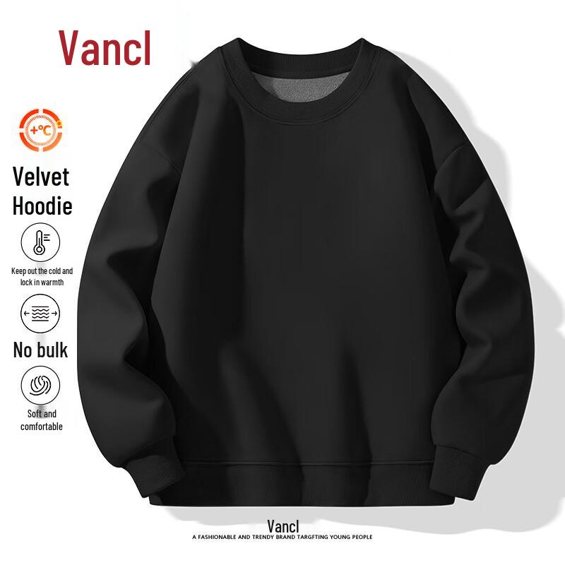 VANCL Men's Fleece-Lined Round Neck Sweatshirt