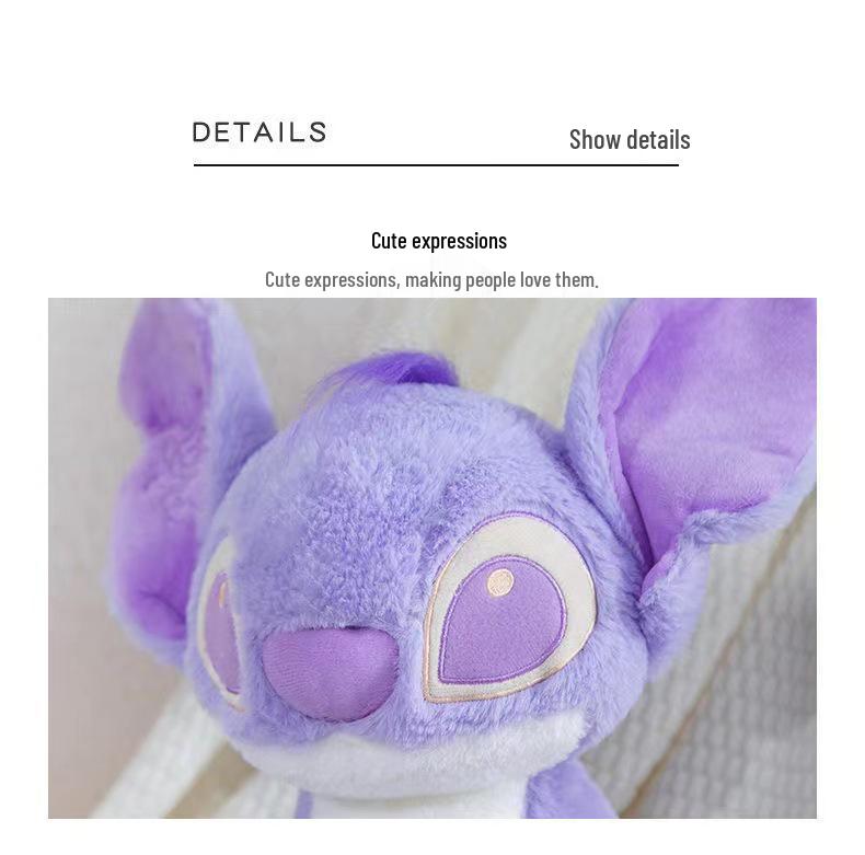Large Purple Stitch Plush Toy - Perfect Gift for Girlfriend, Best Friend, Valentine's Day, or Birthday