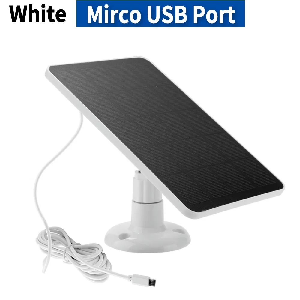 10W 5V IP Monokristallines Sicherheitskamera-Ladegerät Typ-C DC5521 Solarpanel-Kit Wandhalterung IPX6 für intelligente Türklingelkamera