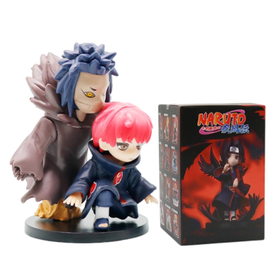 12Pcs Anime Naruto Shippuden Akatsuki Arc Series Blind Box Figures Toys Mystery Box Surprise Ornament Christmas Halloween Gifts