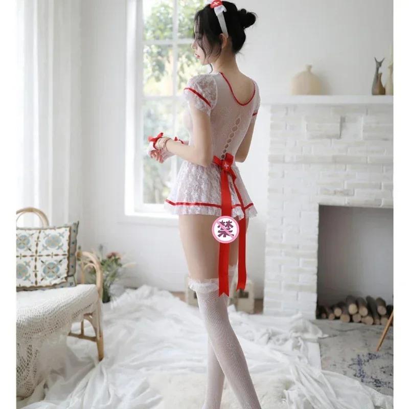 Erotic Lingerie Sexy Nurse Outfit Cosplay Costume Servant Lolita Hot Babydoll Uniform Erotic Cosplay Sex Maid Uniform Lingerie