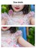 Girls' Pink Lolita Princess Dress - Summer Floral Birthday Gown