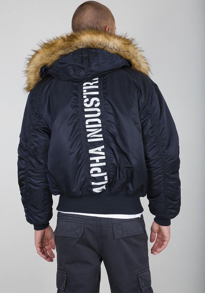 Zimowa kurtka Alpha Industries 45P Hooded Custom Bomber Jacket (113145) Kurtka bomberka Alpha Industries 45P z kapturem Custom niebieska (113145-07)