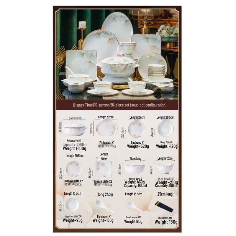 Jingdezhen Ceramic Dinnerware Set