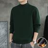 Sudadera de invierno para hombre, gruesa, cálida, de talla grande, con cuello redondo, manga larga, holgada, informal
