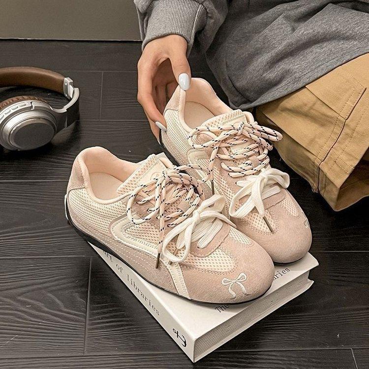 Autumn new mesh German training shoes women's ins retro lightweight student flat comfortable fried street casual shoes