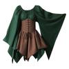 Medieval Cosplay Costume Renaissance Gothic Cosplay Hooded Maxi Dress Women Retro Steampunk Fancy Halloween Costume