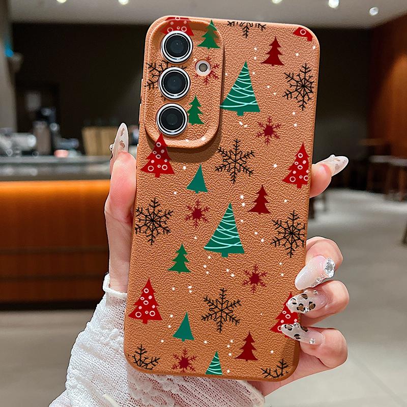 Case For Samsung Galaxy S25 S24 FE S23 Ultra A56 A16 A17 A36 A26 A55 A15 A25 A54 5G S25 S24 S22 Ultra S23 FE Soft TPU Phone Cover Christmas Tree Case