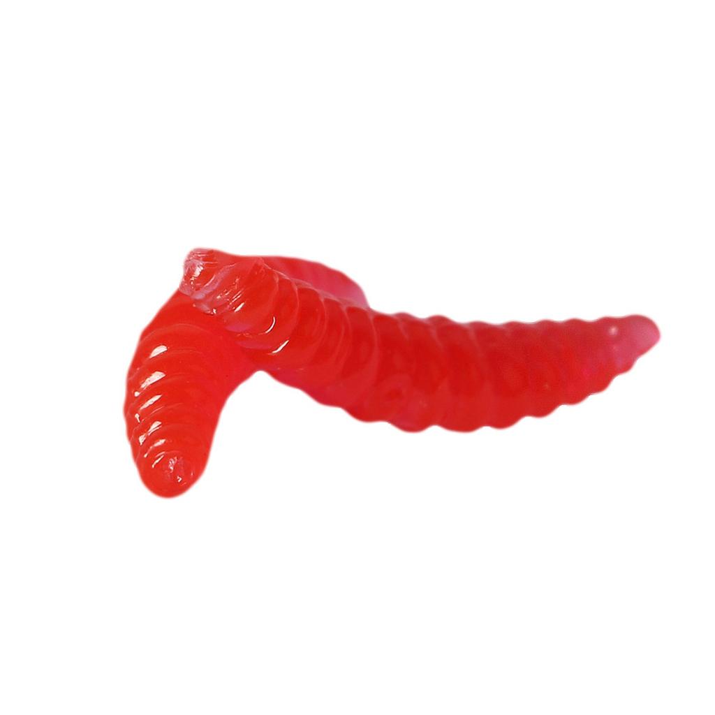 Toasis Artificial Fishing Waxworm Soft Plastic Grub Silicone Larva Wiggler Assorted Colors