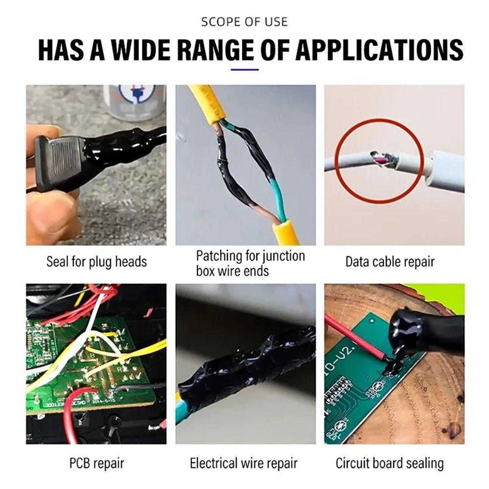 1Pcs Sealant Electrical Tape Waterproof High-Temperature Resistant Liquid Insulating Tape 50ml Wire Cable Repair Glue
