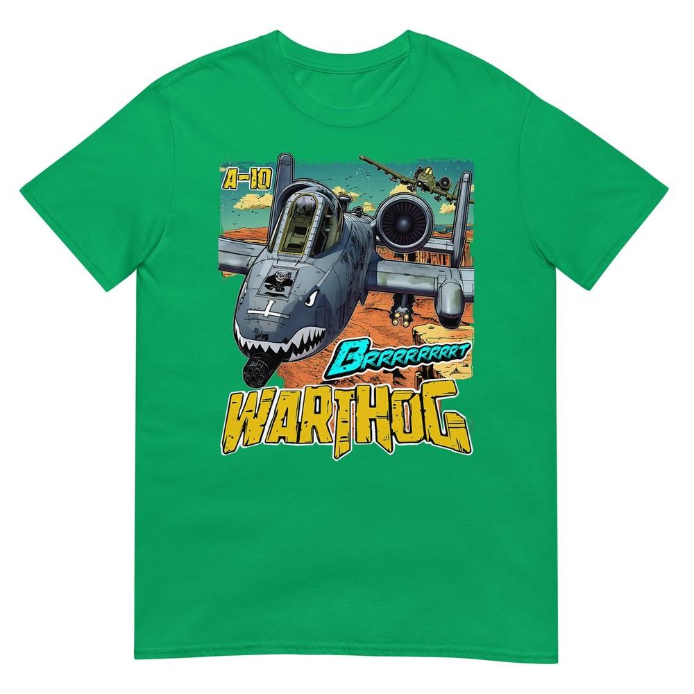 A10 Warthog Düsenflugzeug Brrrt Lustiges Comic-Grafik-T-Shirt