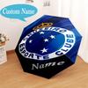 Custom Name Cruzeiro FC Crest Umbrella Folding Umbrella, Automatic Umbrella - 8-Frame for Travel, Casual Lightweight Personalized Gifts