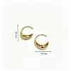 Elegant Gold Crescent Stainless Steel Stud Earrings