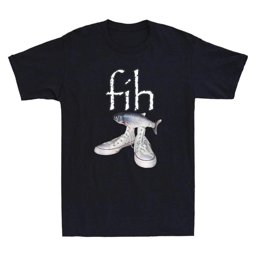 Fish With Shoes Funny Meme Men’s Short Sleeve T-Shirt 2XL