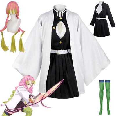Kanroji Mitsuri Cosplay Kostüm Anime Demon Slayers Uniform Kimono Rock Anzug Kimetsu No Yaiba Halloween Weihnachten Kleidung