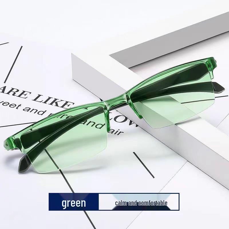 Rimless Smart Zoom Blue Light Blocking Progressive Reading Glasses