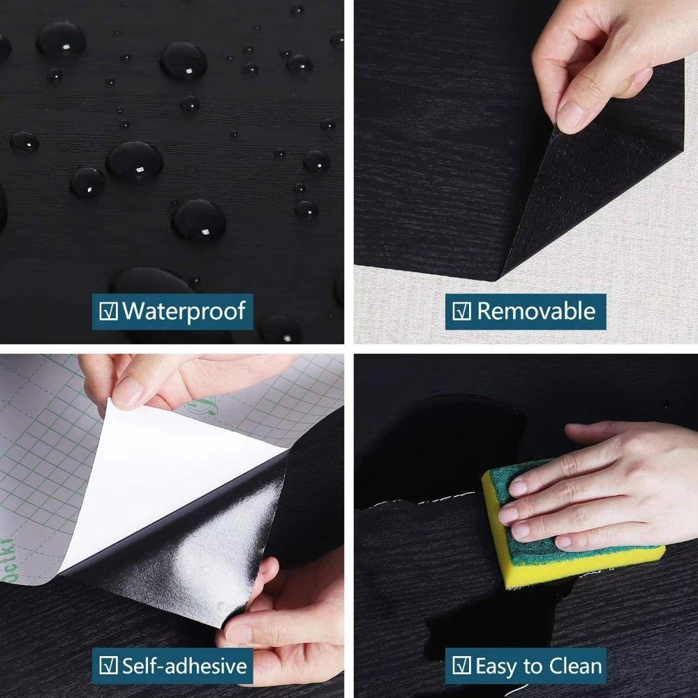 40x100cm Wall Sticker Self Adhesive Waterproof Cabinet Renovation Wallpaper Wood Grain PVC Wallpaper Roll for DIY Home Decor