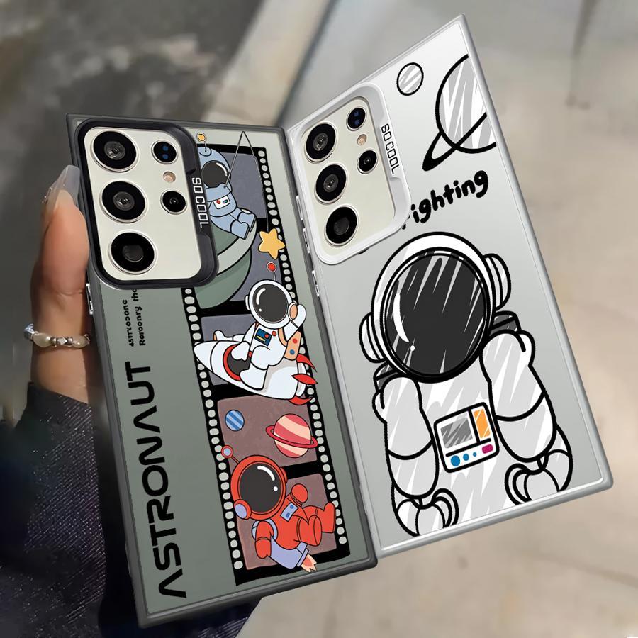 Case for Samsung Galaxy S25 S25Edge S22 S21 S20 Plus S23 Ultra S24 FE S23 Note 20 Ultra Phone Cover Anime Astronaut