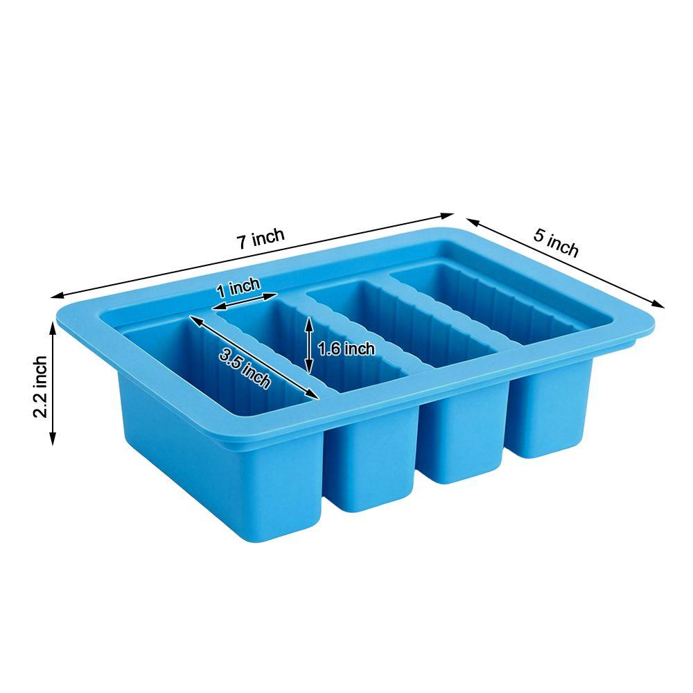 4 Cavity Butter Stick Tray With Lid Rectangular Butter Mold Silicone Butter Mold Homemade Butter