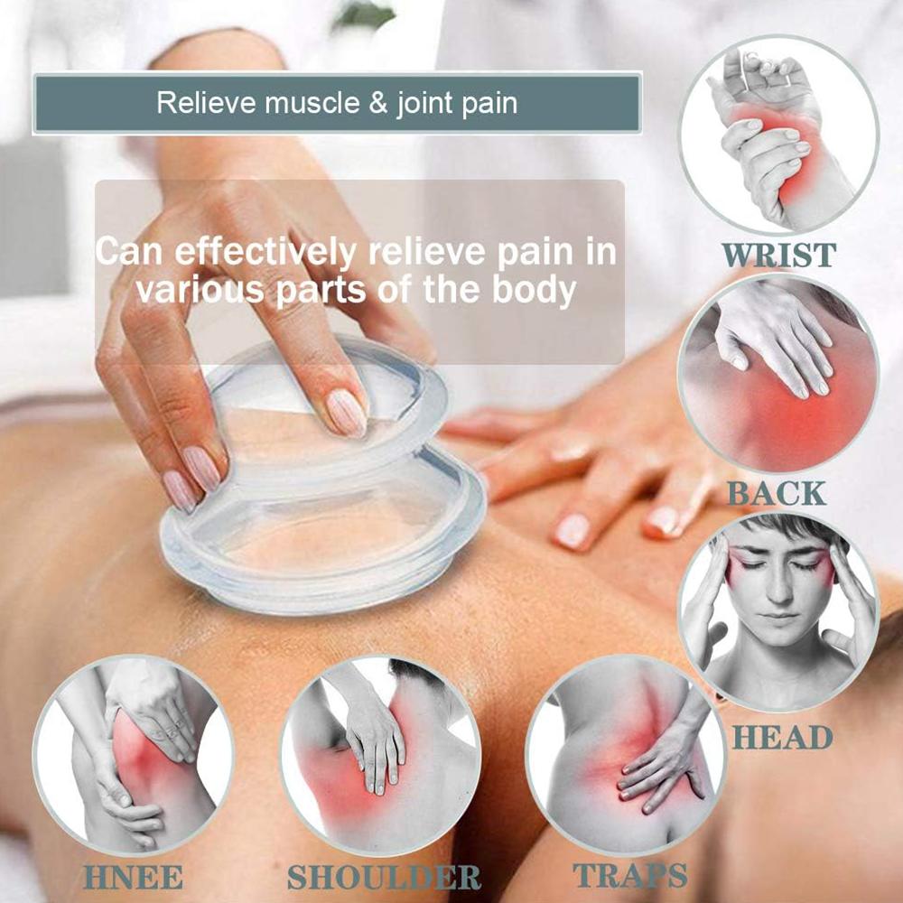 Silikonová baňkovací sada Profesionální masážní baňky pro baňkovou terapii pro masáž Myofasciální uvolnění Redukce celulitidy