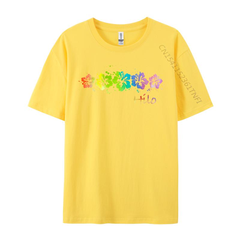 Hilo Hawaii Watercolor Beach Surf Classic Men Tshirt Slim Fit Gift Premium Cotton Men T Shirt Cool T Shirt Wholesale