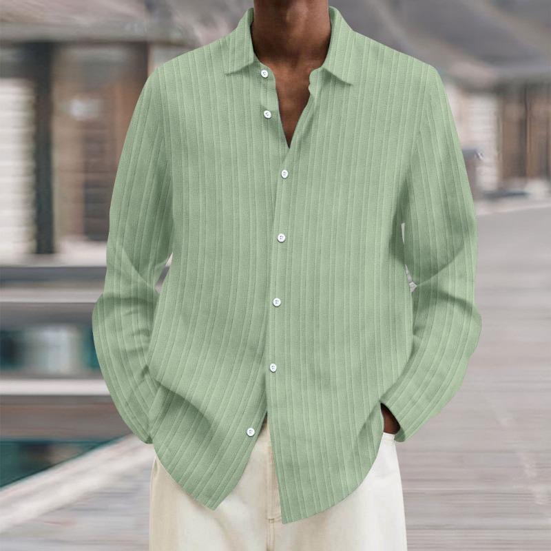 

Рубашка Design Sense Solid Color Shirt Men s Long Sleeved Spring Autumn Trend Brand Loose Casual Shirts Men s M