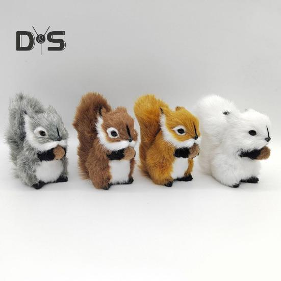 Plüsch-Eichhörnchen-Figur, realistische Simulation, Eichhörnchen-Modell, lebensechtes Kunstfell, Tier-Miniatur, Home-Office, Schreibtisch-Dekoration, Ornament