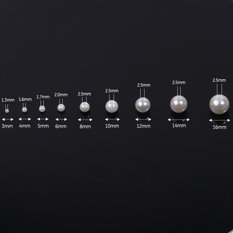 Top Quality Polished Ivory White ABS Non Drilled Loose Pearl Beads
