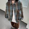 Women's Plaid Long Sleeve Shirt - Casual, Loose-Fit Top for Autumn and Spring