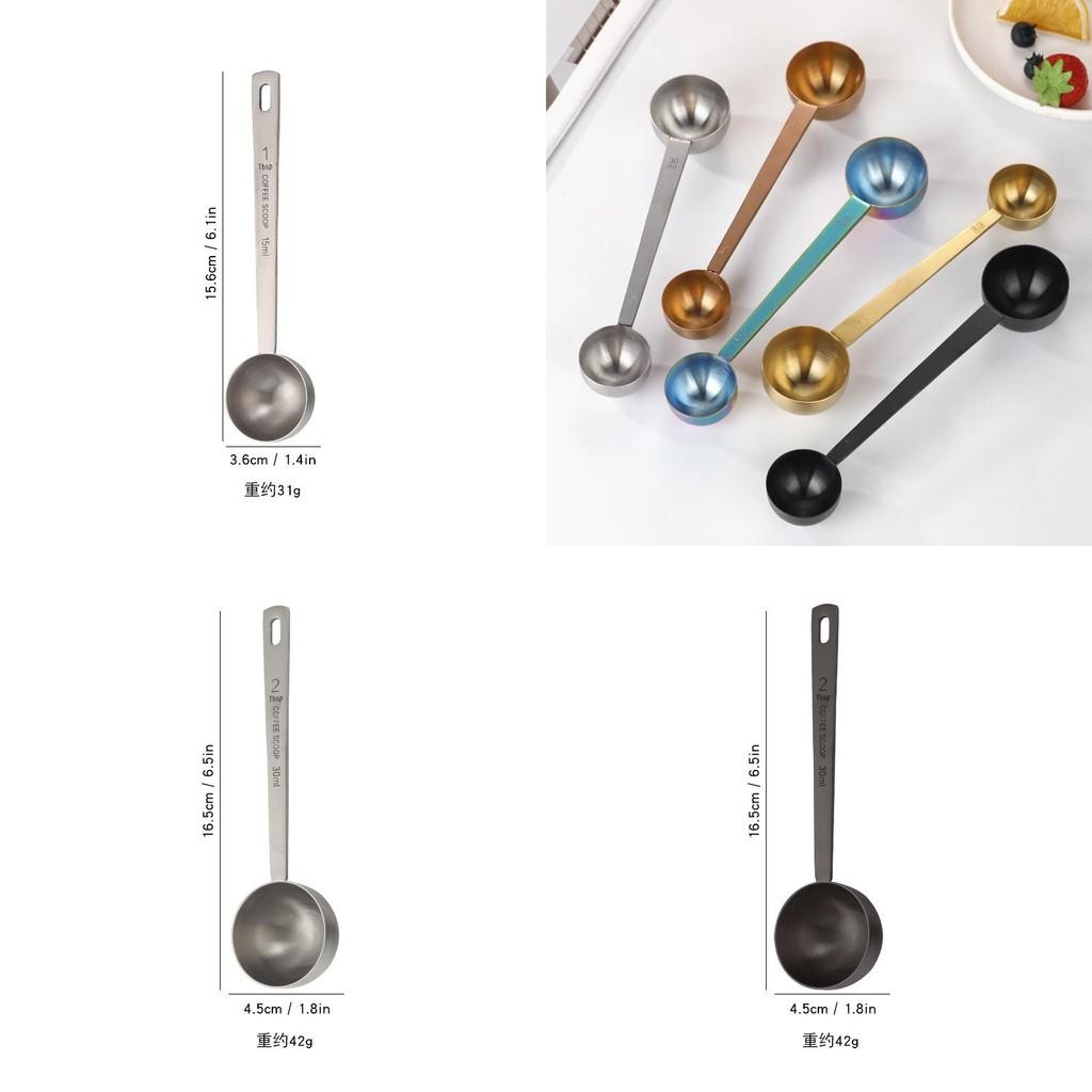 Multifunctional 304 Stainless Steel Measuring Spoon With Dual Heads For Baking Coffee