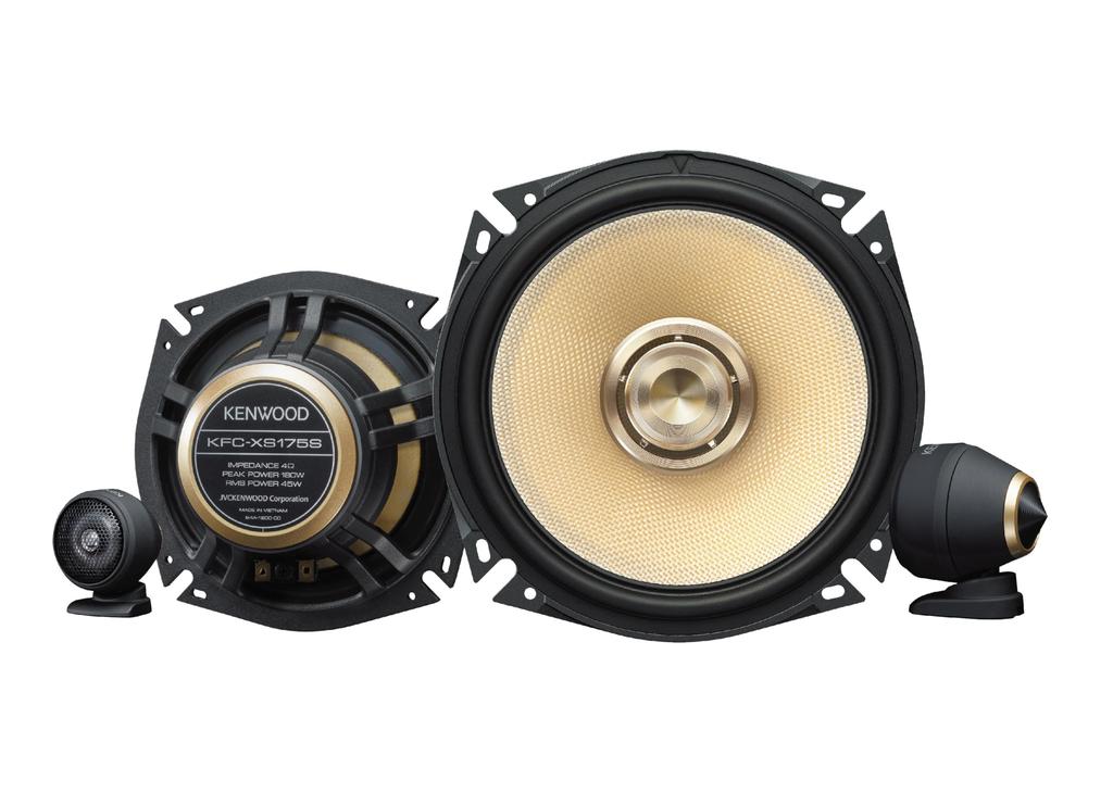 Kenwood 17cm Victor Separate Speakers Studio-Tuned High-Resolution Custom-Fit KFC-XS175S