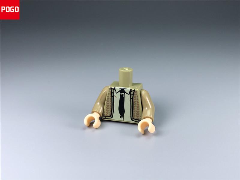 5pcs/lot MOC Bricks Torso Suit Body Wear Arms Hands Muscle Chef Cloth Educational Building Blocks Assembled Toys Plastic Dolls