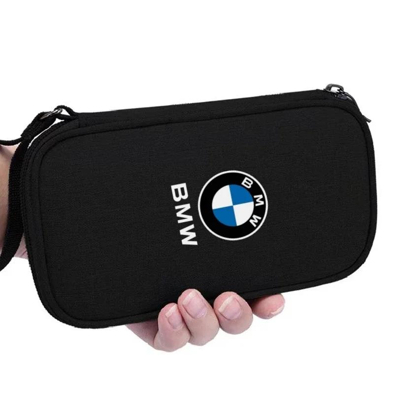 

Car Sticker 2025 Hot Portable Storage bag for keys car driver s license Cable Gadget Card Pouch For BMW E39 E46 E36 E53 E90 E60