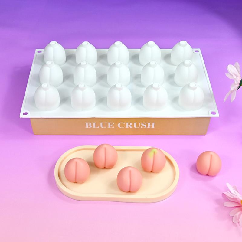 Silicone Fruit Peach Mold for Almond Mousse Cake Baking Flexible Nonstick Pan Home Kitchen Dessert Decoration