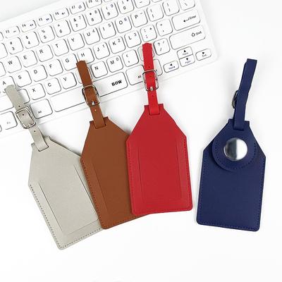 PU Leather Anti-Loss Luggage Tag Tracker Protective Cover Boarding Pass Locator Luggage Tags Id Name Lable Travel Accessories
