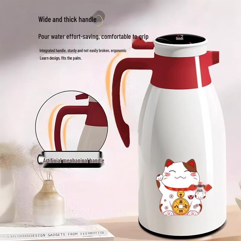 MDNG Smart Lucky Cat Glass Lined Thermal Carafe