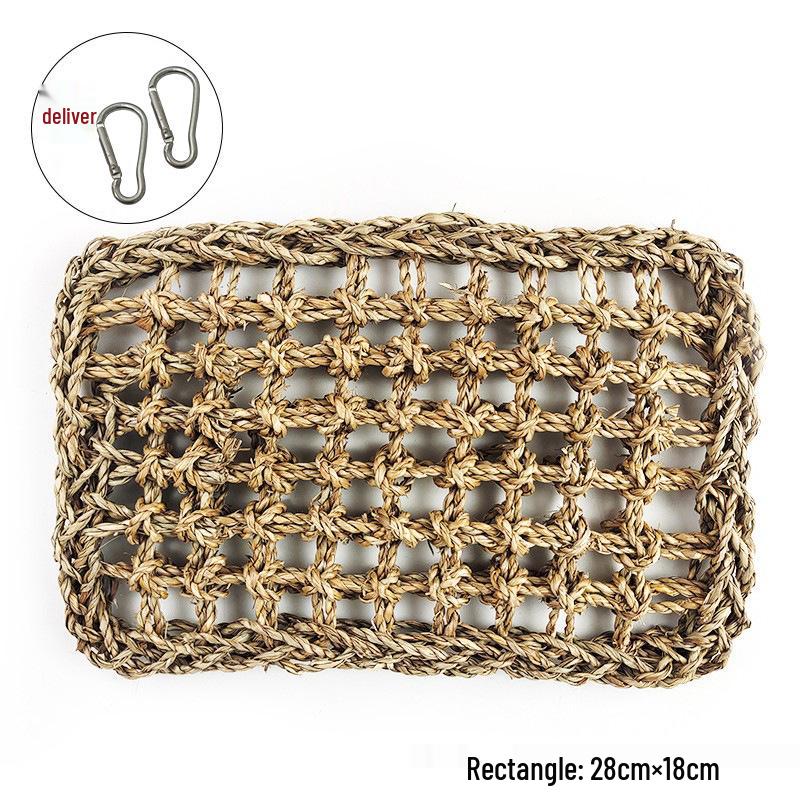 Parrot and Bird Toys: Climbing Net, Chewing Toys, Straw Woven Hammock, Swing, Pet Teeth Grinding Supplies