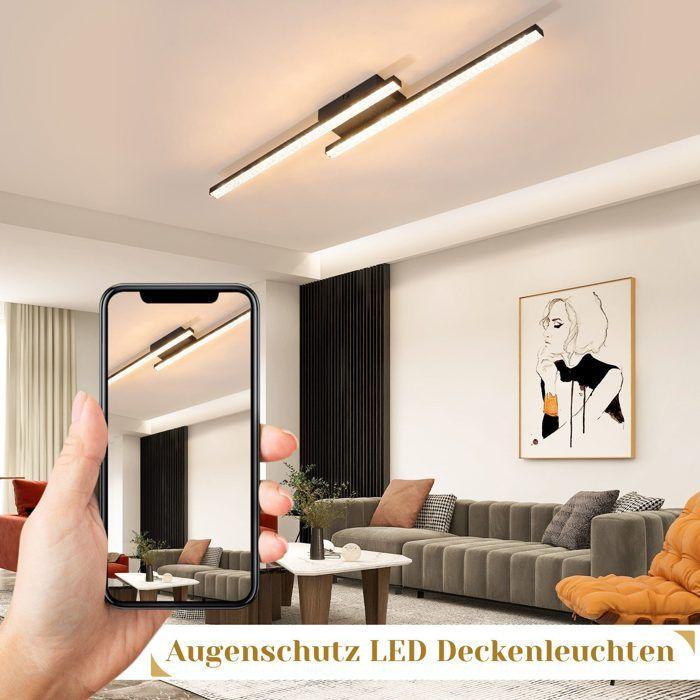 Lampa sufitowa LED - NETTLIFE - 62 cm - 12W - 3000K (Biały gorący) - Noir