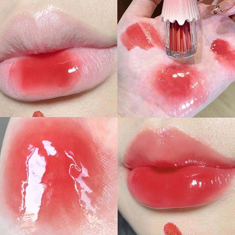 DAIMANPU Cloud Dye Clear Gloss: Long-lasting, Moisturizing, Youthful Shine Lip Gloss.