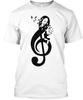 Tshirt Fashion Unisex Classic Tops Tee Shirts Treble Clef Flute Standard Unisext Shirts For Unisex