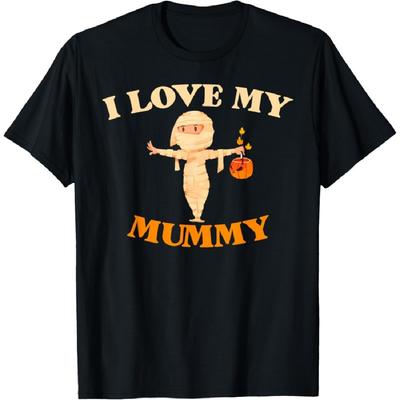 I Love My My Mummy Halloween Costume Funny Kids Girls Boys T-Shirt