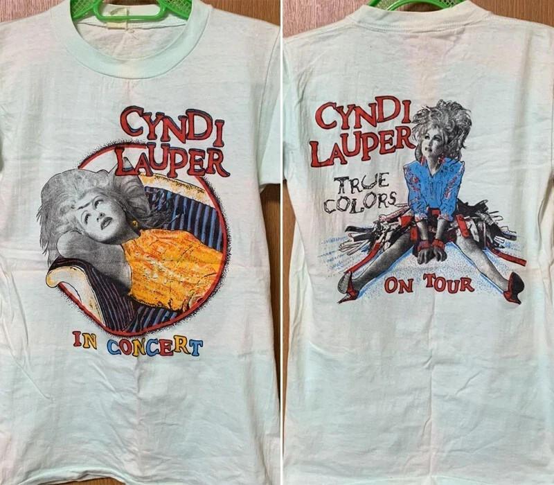

2 Sides Cyndi Lauper White Cotton T-Shirt Full size S-5XL SN123 Unisex T-Shirt XXXXL
