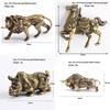 1pc Vintage Copper Animals Eagle Lion King Bull Rhinoceros War Horse Figurines Ornament Home Decoration Accessories Brass Craft